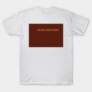 Glass Delusion pattern  - Orange-Brown T-Shirt